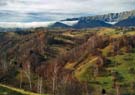 Los montes Piatra Crailui vistos desde el este, zona de Magura.